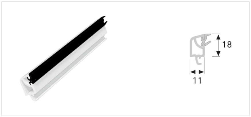 Sürme PVC Pencere Serisi Sürme Çift Cam Çıta Profili-min