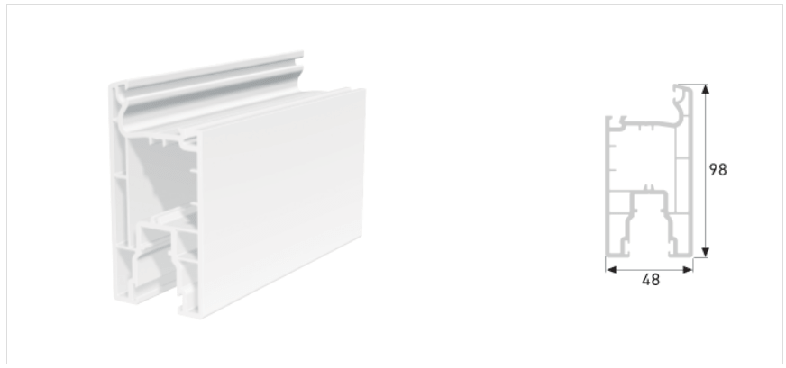 Sürme PVC Pencere Serisi Sürme Kapı Kanat Profili-min