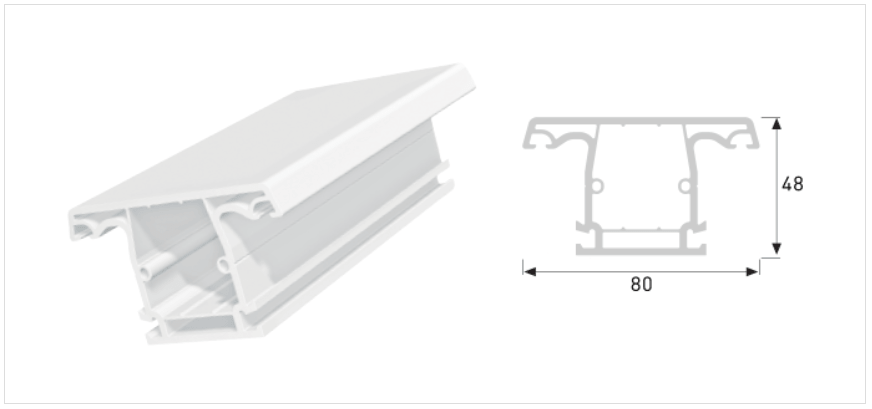 Sürme PVC Pencere Serisi Sürme Orta Kayıt Profili-min